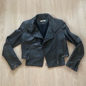 J Brand cropped leather jacket